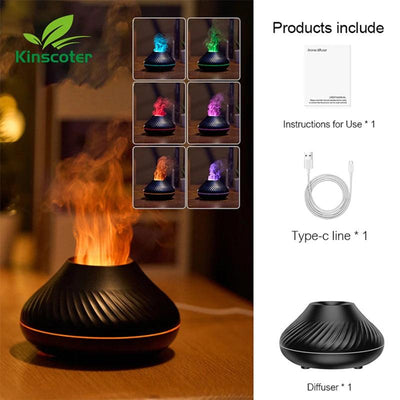 130ml USB Humidifier with Flame Light