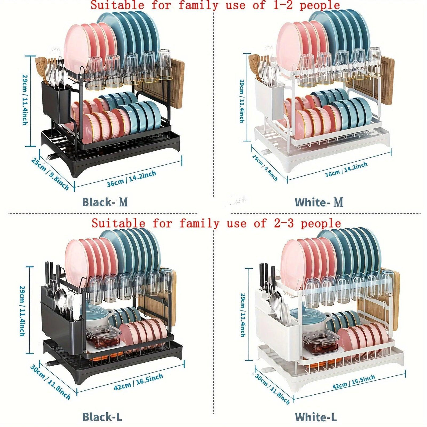 2-Tier Dish Drying Rack