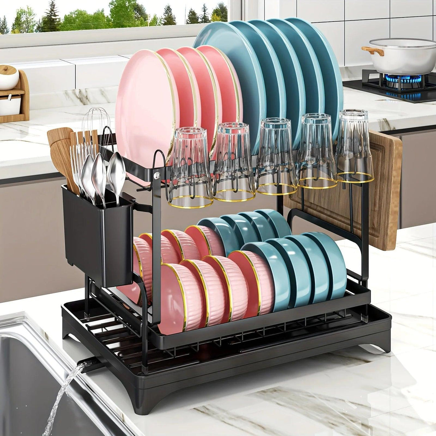 2-Tier Dish Drying Rack