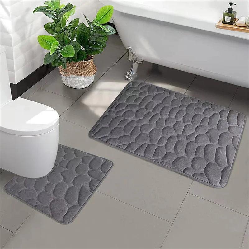 Cobblestone Embossed Bath Mat