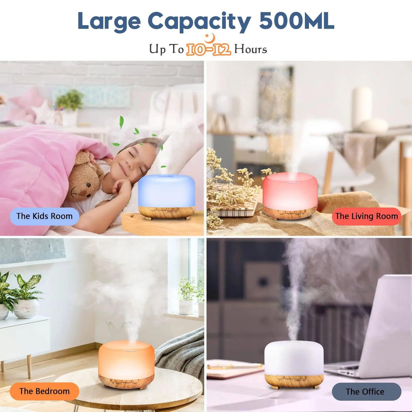 500ML Wood Grain Aroma Diffuser