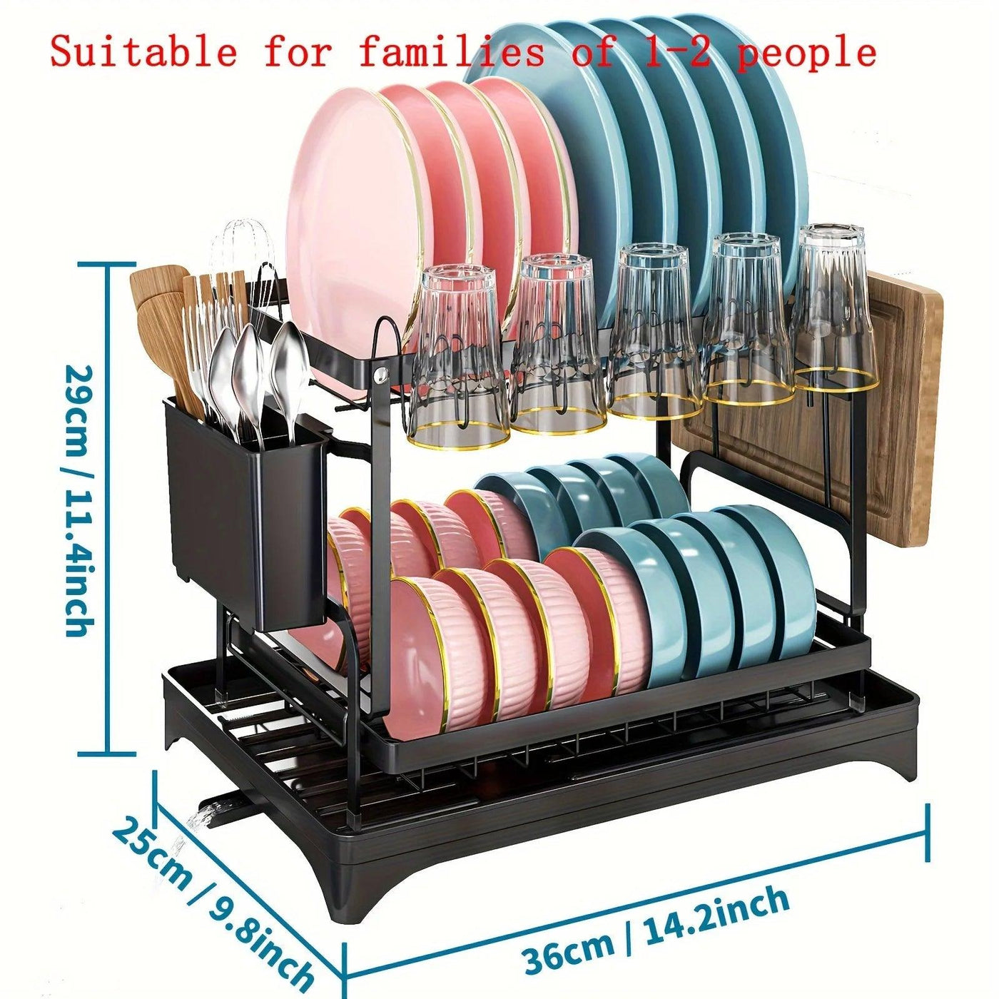 2-Tier Dish Drying Rack