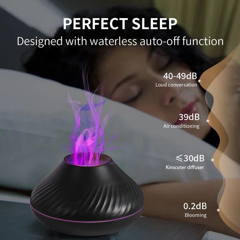 130ml USB Humidifier with Flame Light