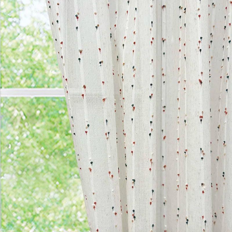 White Candy Vertical Yarn Curtain