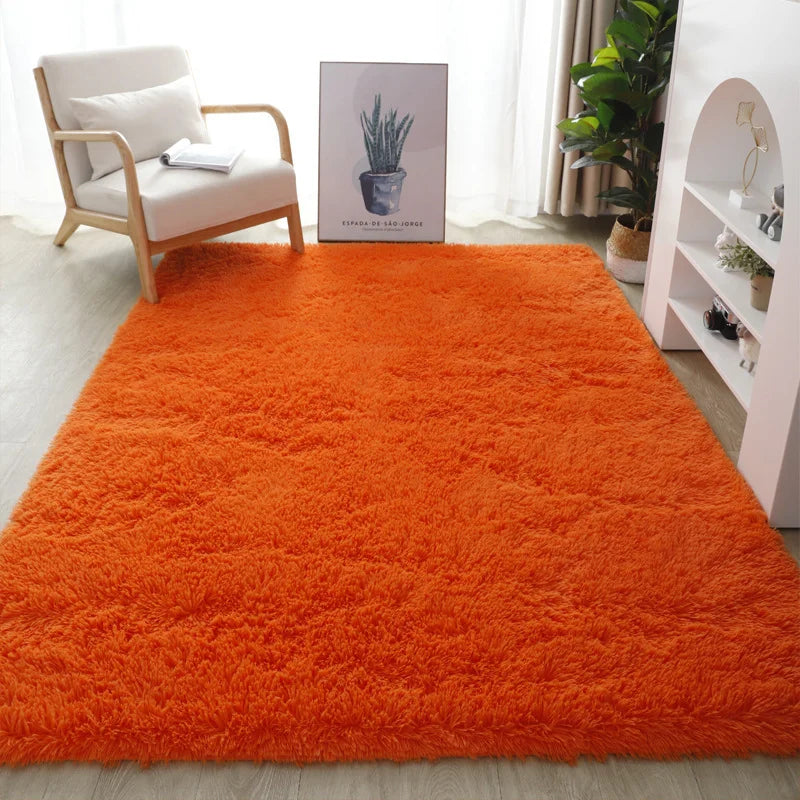 Bubble Kiss Orange Plush Rug