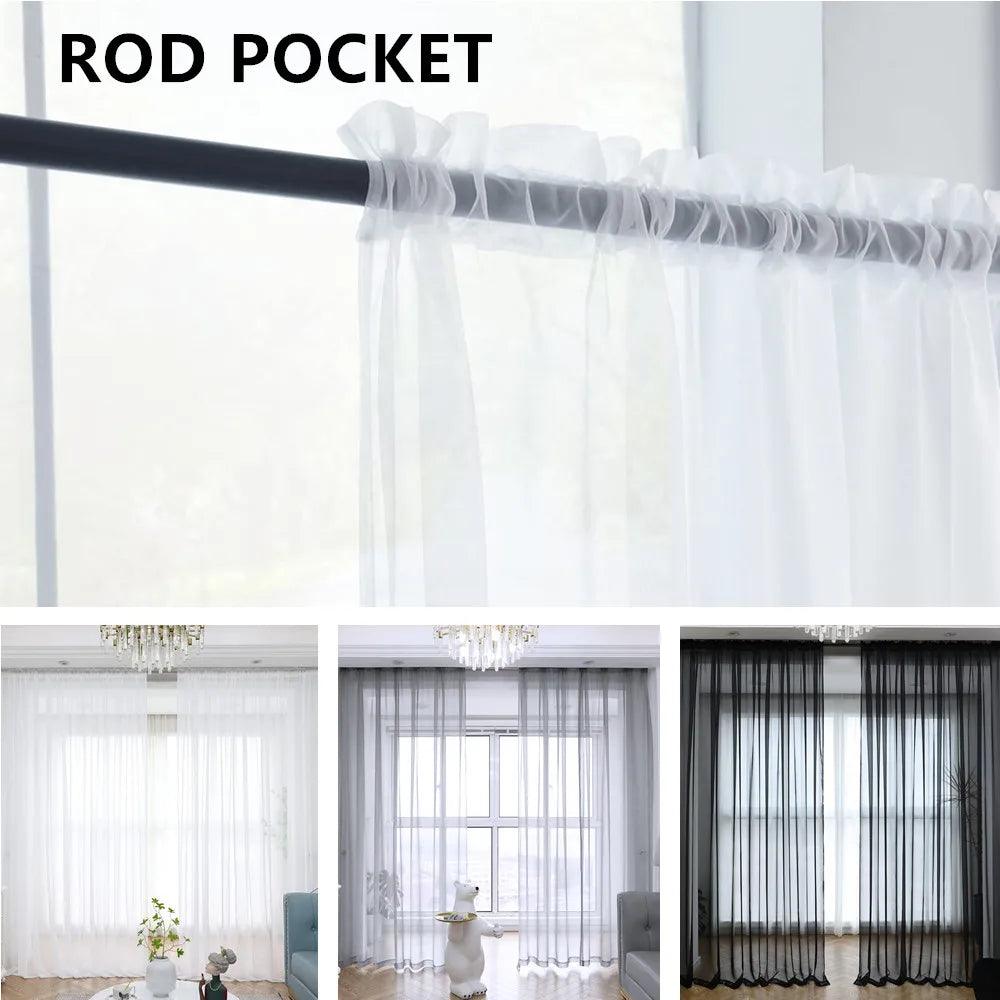 Solid White Sheer Curtains