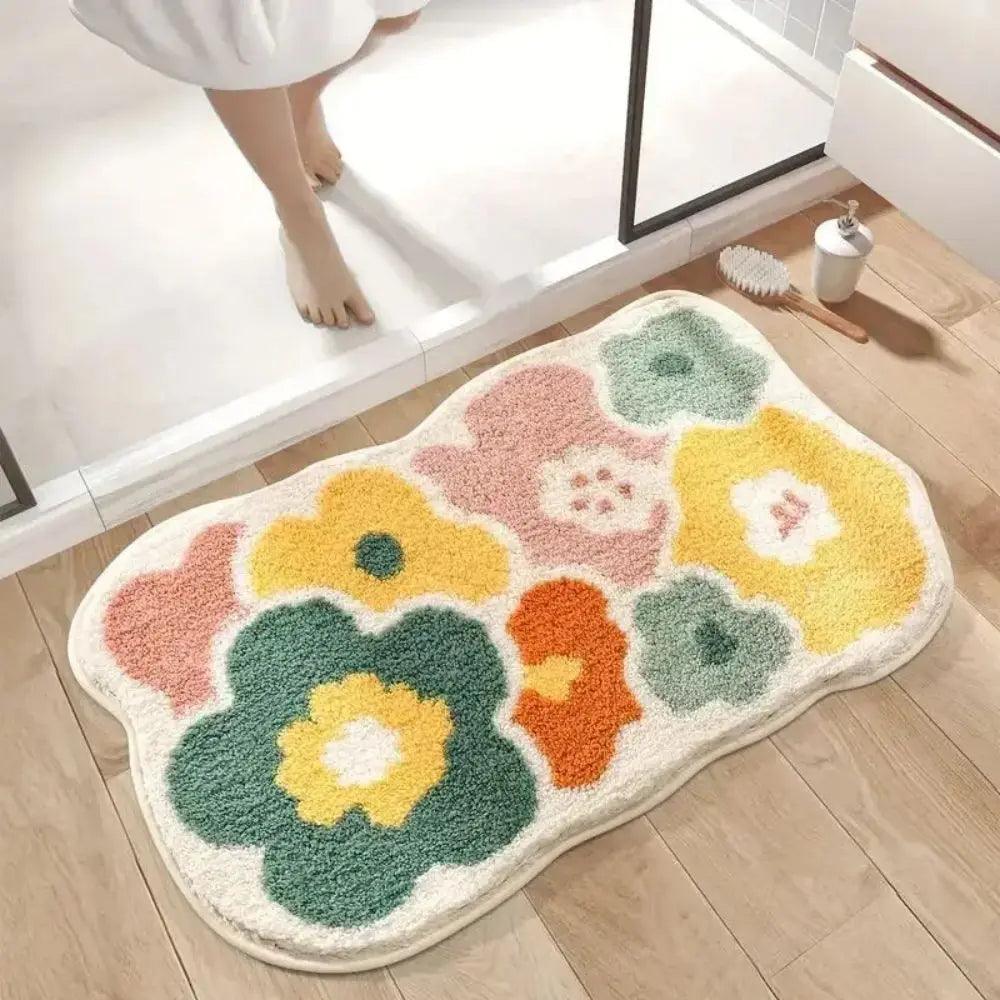 Add a Touch of Charm! Cute Flower Bathroom Rug