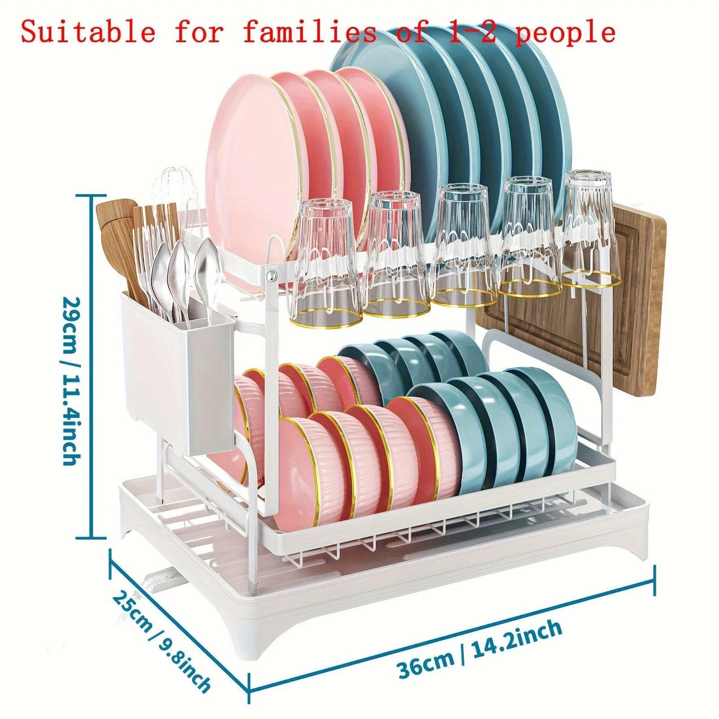 2-Tier Dish Drying Rack