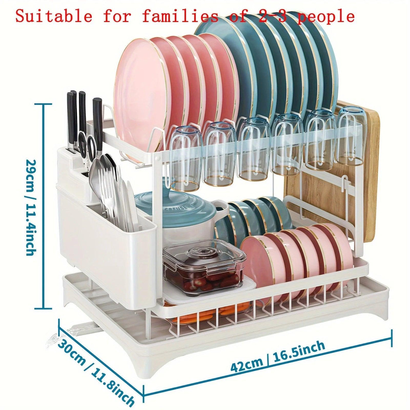 2-Tier Dish Drying Rack