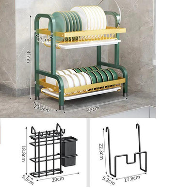 2-Tier Stainless Steel Dish Drying Rack