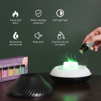 130ml USB Humidifier with Flame Light