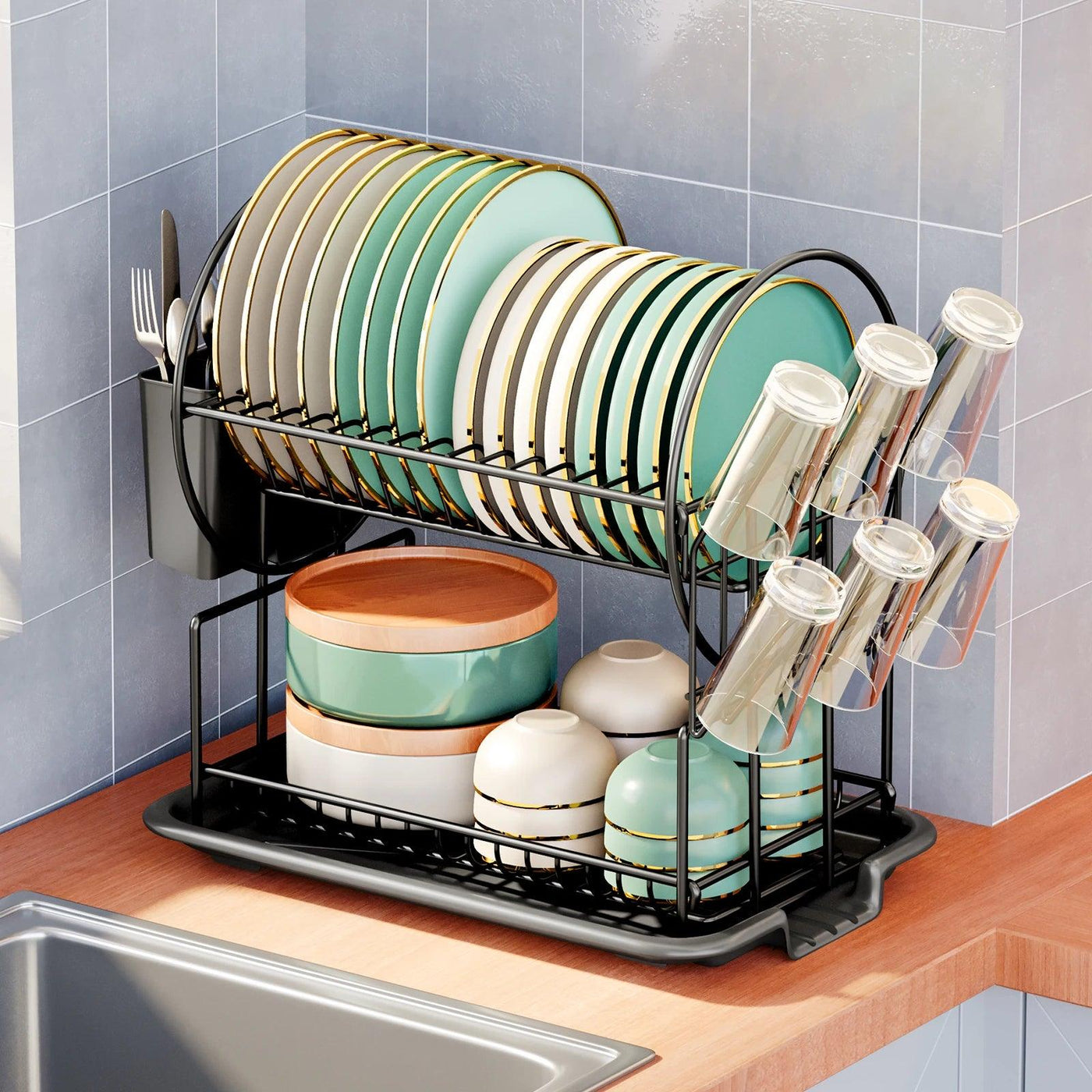 2-Tier Dish Drying Rack