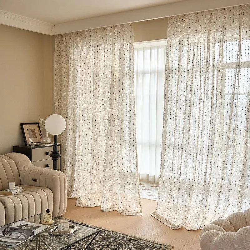 White Candy Vertical Yarn Curtain