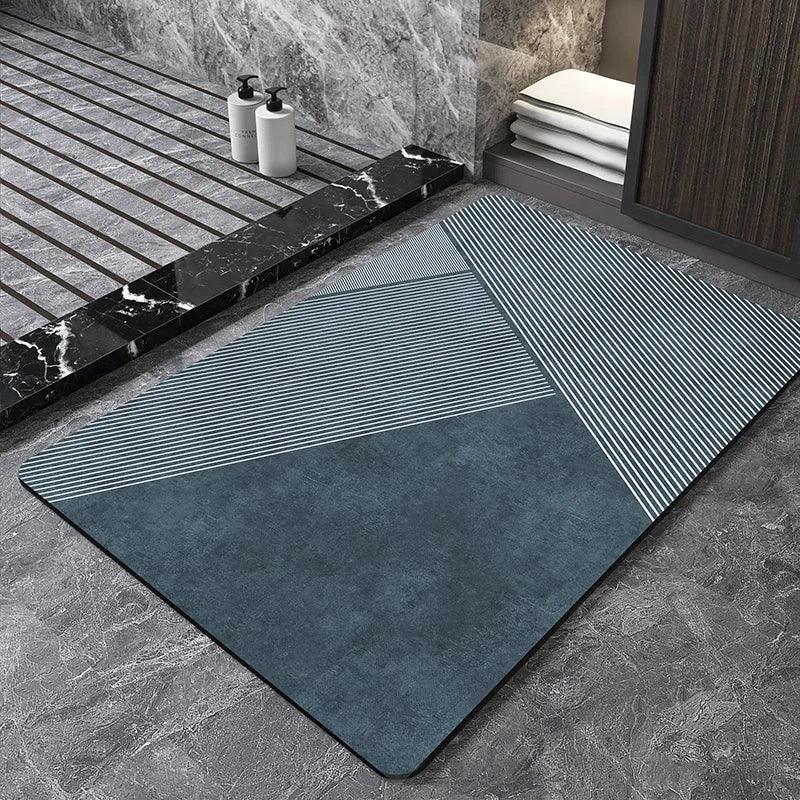 Nordic Geometric Diatomite Bath Mat