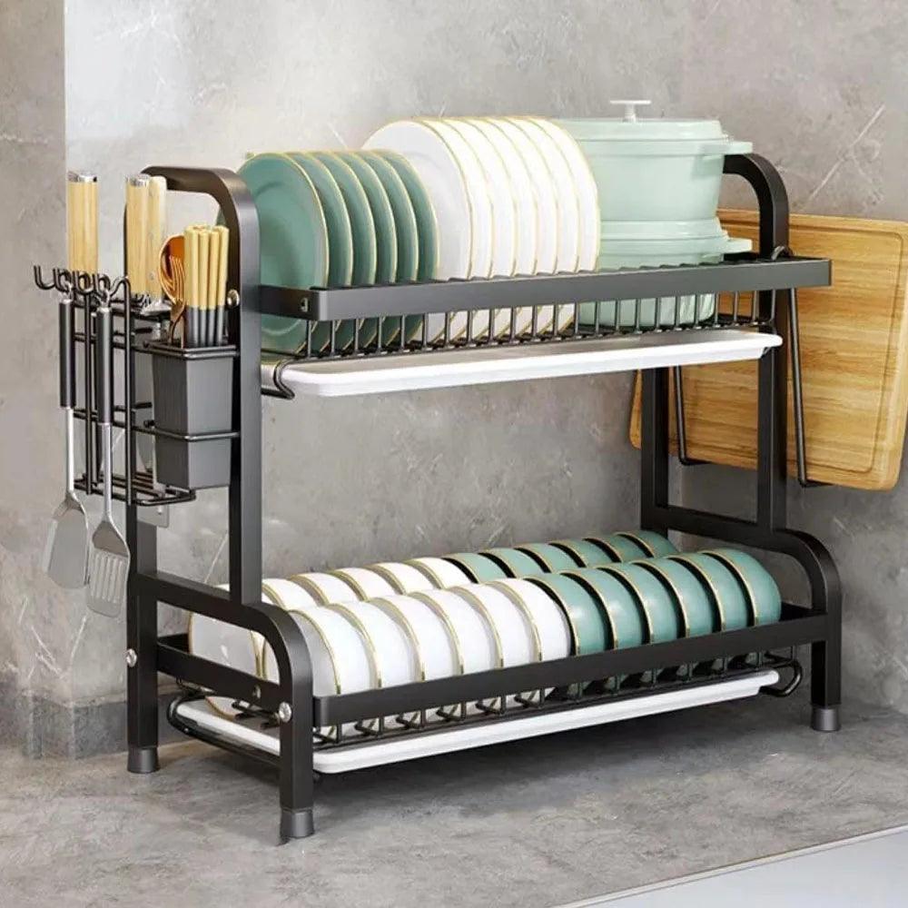 2-Tier Stainless Steel Dish Drying Rack