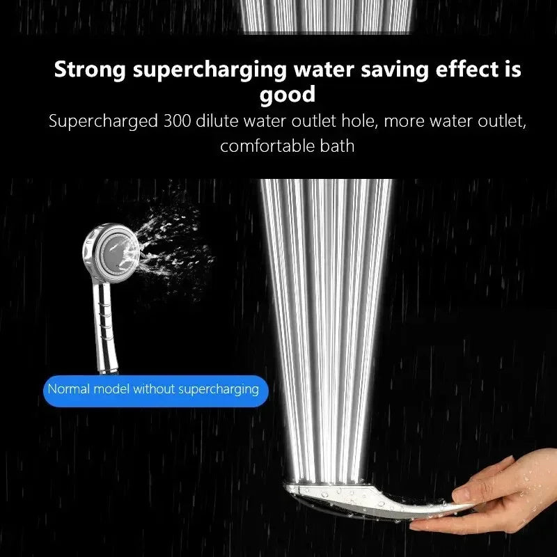 Square Hand-Held Pressurized Shower Head