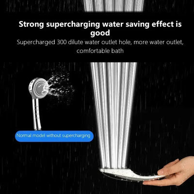 Square Hand-Held Pressurized Shower Head