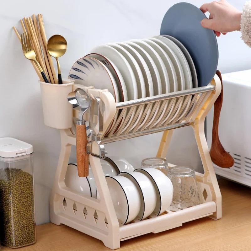 Double Layer Dish Drying Rack