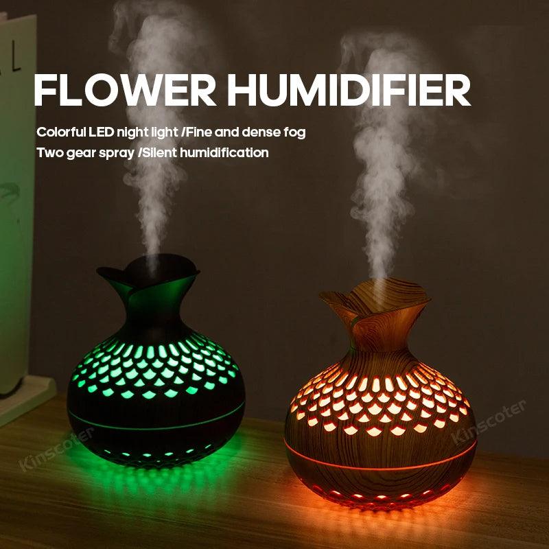 300ML Wood Grain Humidifier