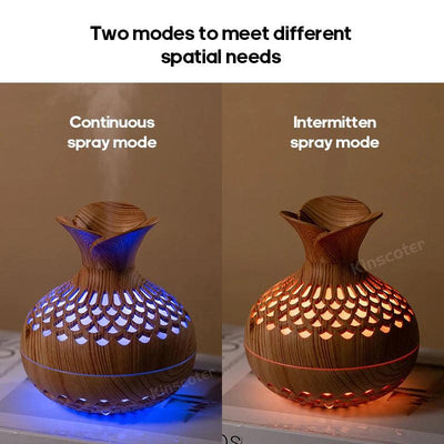 300ML Wood Grain Humidifier