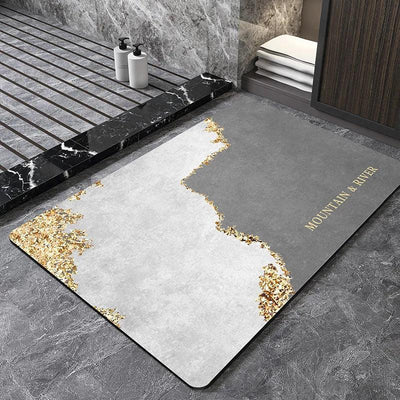 Nordic Geometric Diatomite Bath Mat