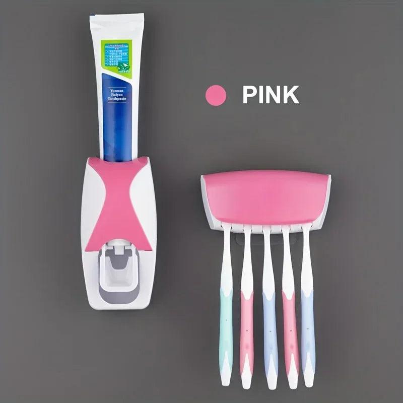 Toothbrush Holder with Automatic Toothpaste Dispenser