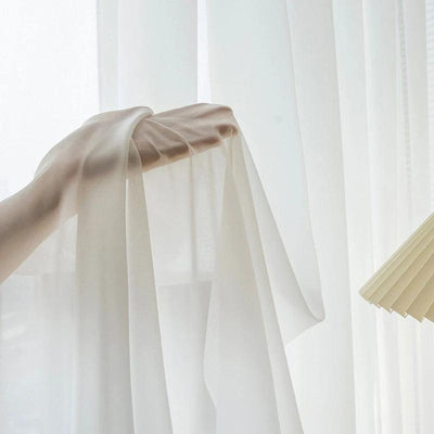 Sheer White Chiffon Curtains