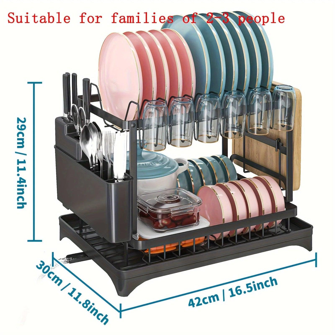 2-Tier Dish Drying Rack